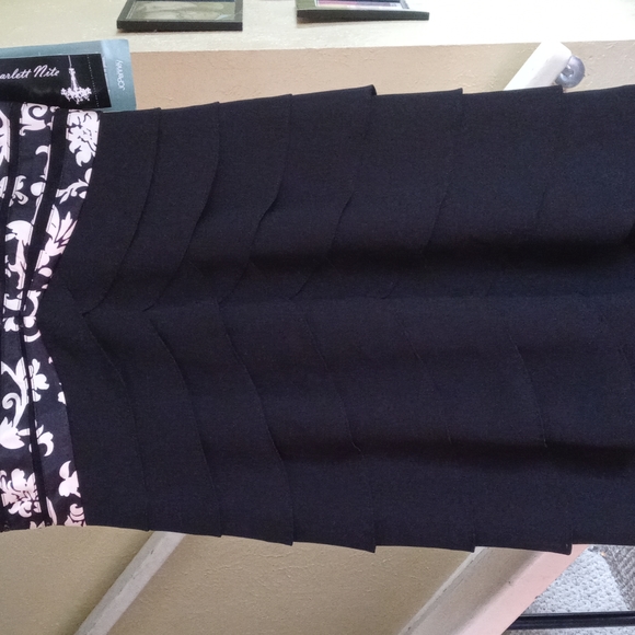 Scarlett Nite Missy Body-Con Black/Champagne Layered Dress Women's Sz 6 NWT - Picture 3 of 6